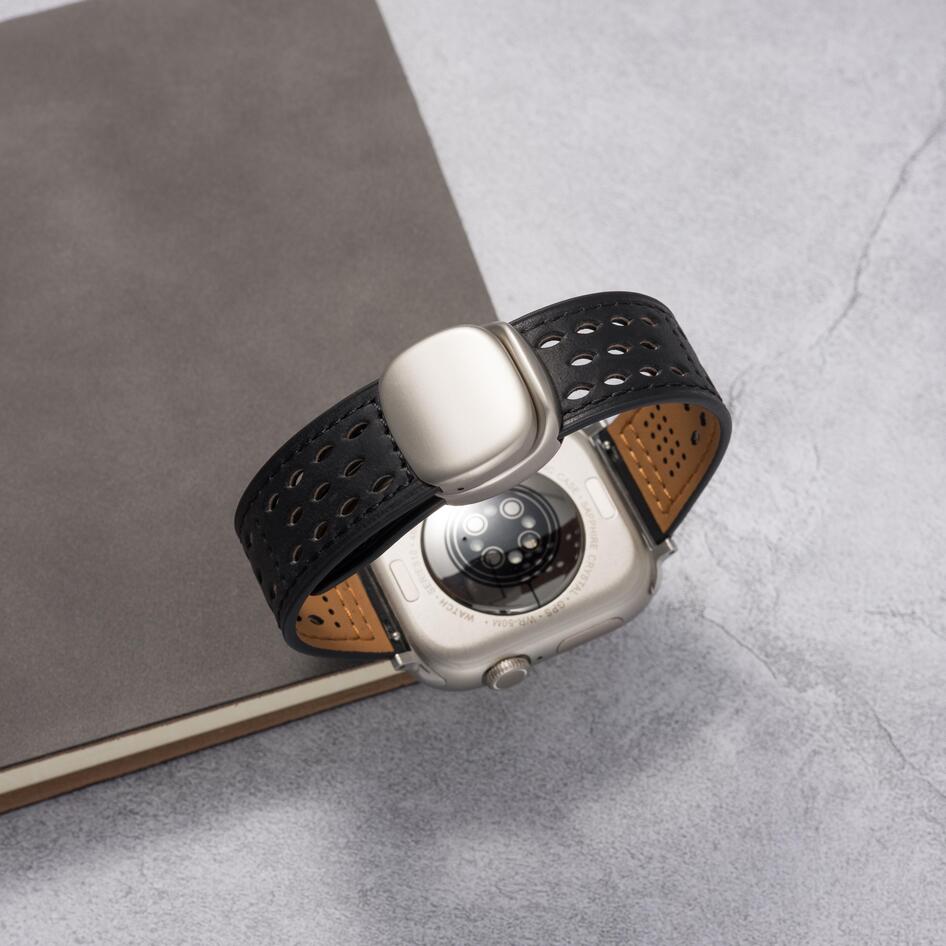 Breathable Leather Strap For Apple Watch