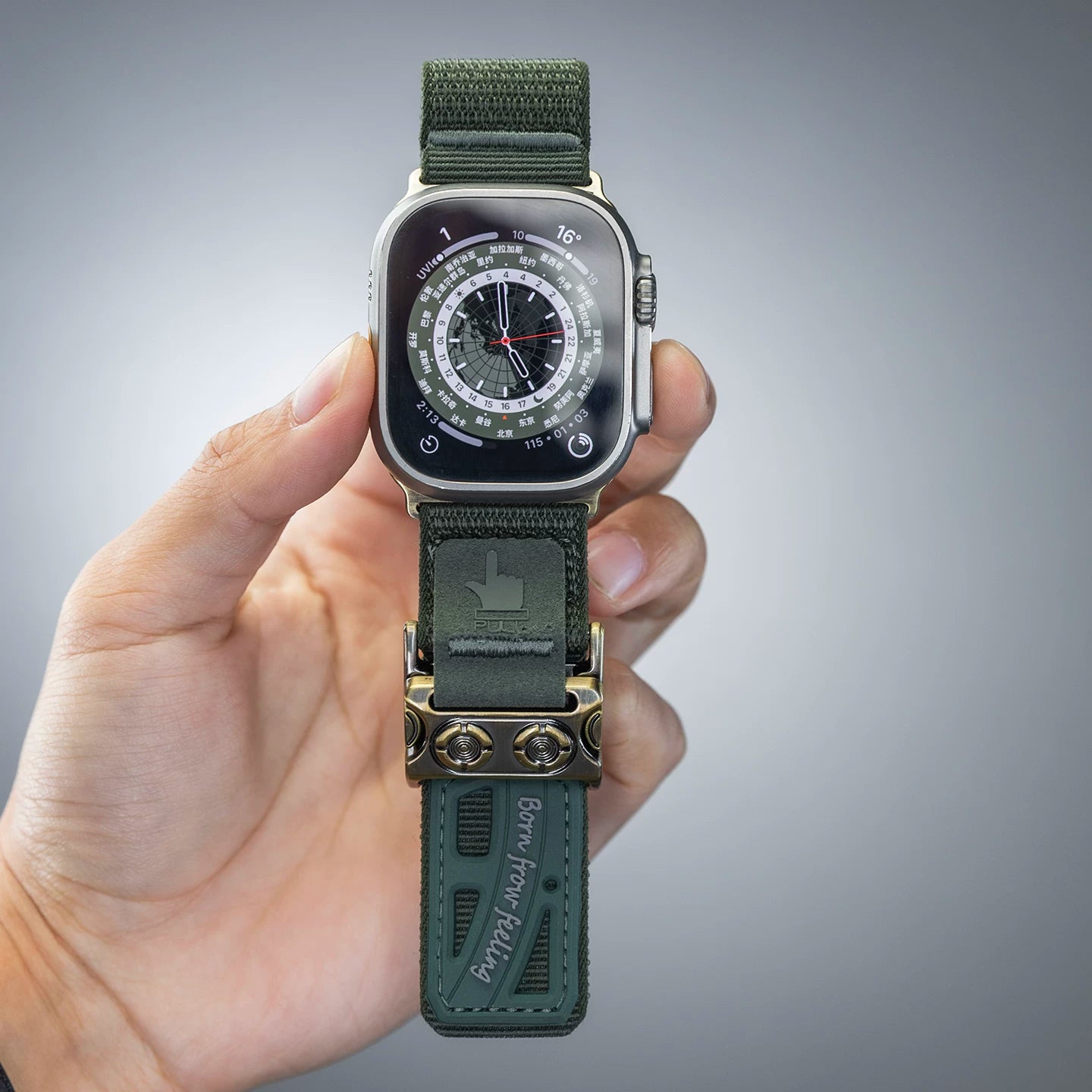 Elastic Nylon Apple Watch Band with Quick-Release Buckle