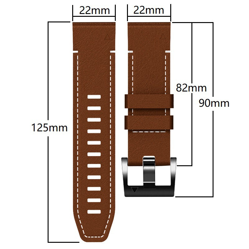 Garmin QuickFit Rubber With Leather Band