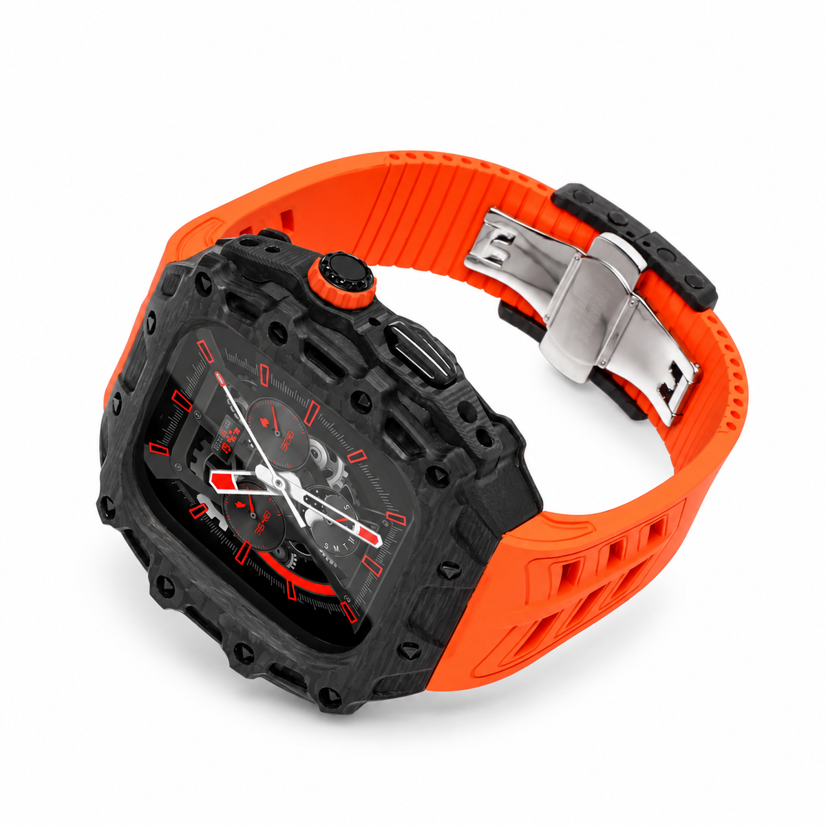 Carbon Fiber Case and Fluoroelastomer Strap Set for Apple Watch Ultra - image 1
