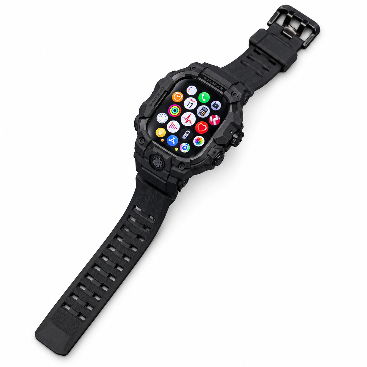 Armored-Style Integrated Case and Strap Set for Apple Watch - image 1