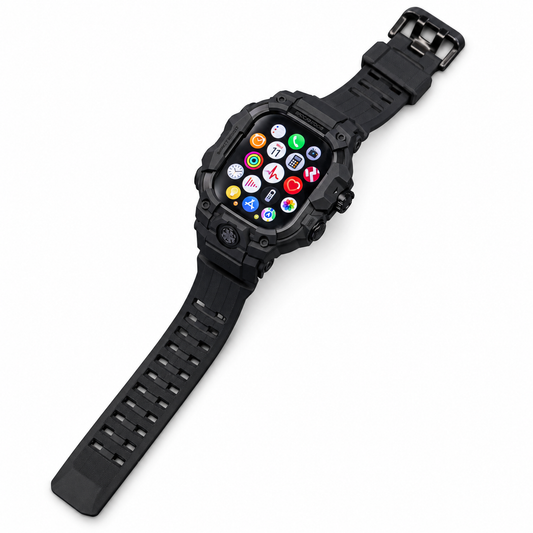 Armored-Style Integrated Case and Strap Set for Apple Watch - image 1