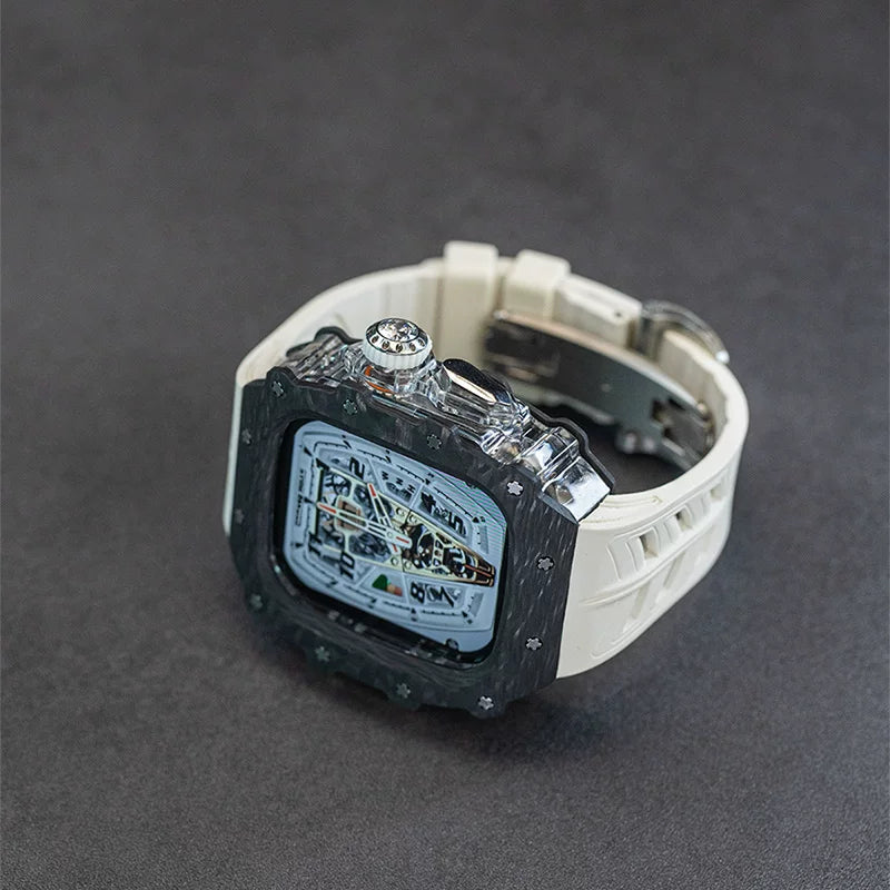 Frostline - Clear / Silver Clasp - White strap