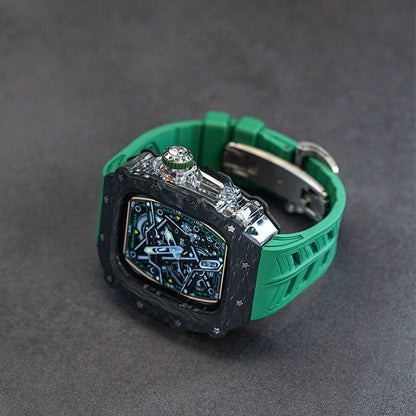 Frostline - Clear / Silver Clasp - Green strap