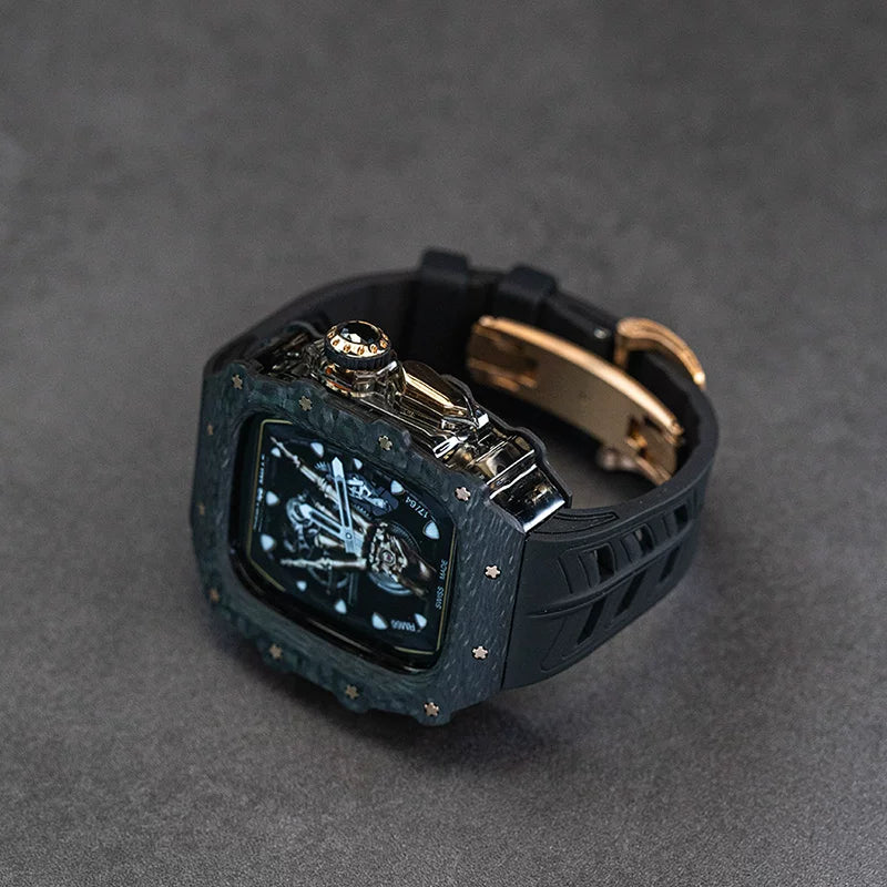 Frostline - Smoke / Rose Gold Clasp - Black strap