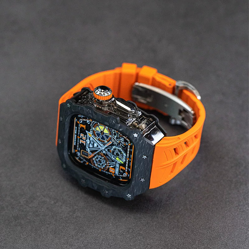 Frostline - Smoke / Silver Clasp - Orange strap