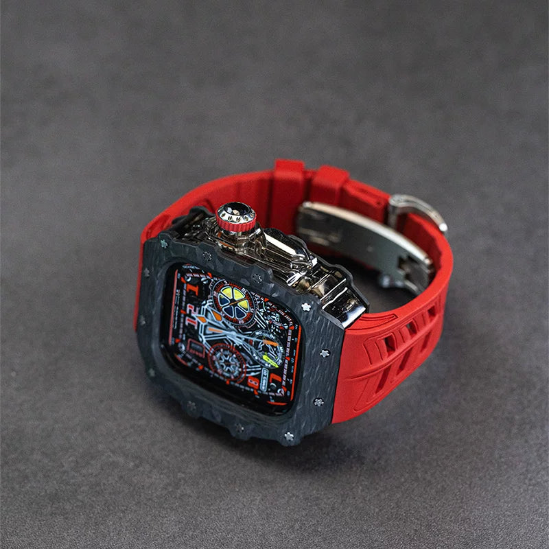Frostline - Smoke / Silver Clasp - Red strap