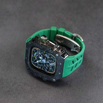 Frostline - Smoke / Silver Clasp - Green strap