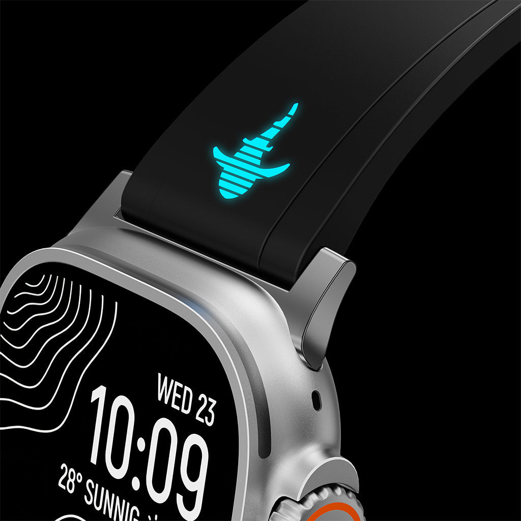 THE SHARK: Luminous FKM Rubber Sport Band