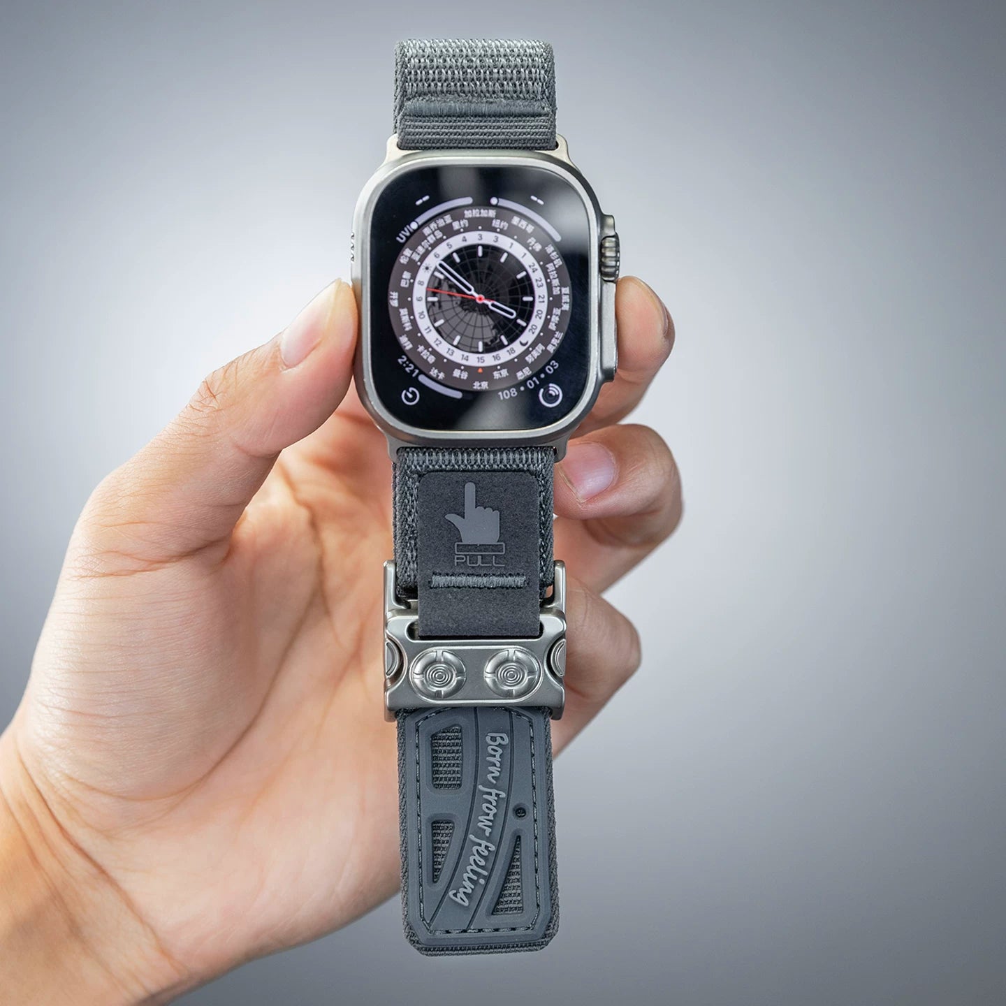Elastic Nylon Apple Watch Band with Quick-Release Buckle