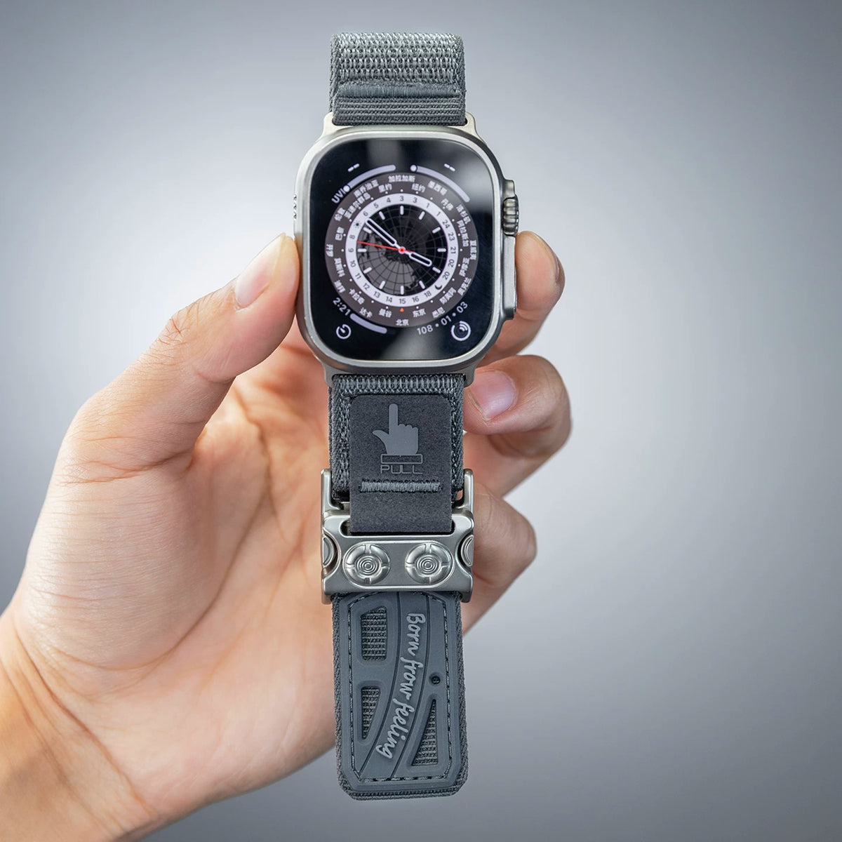 Elastic Nylon Apple Watch Band with Quick-Release Buckle