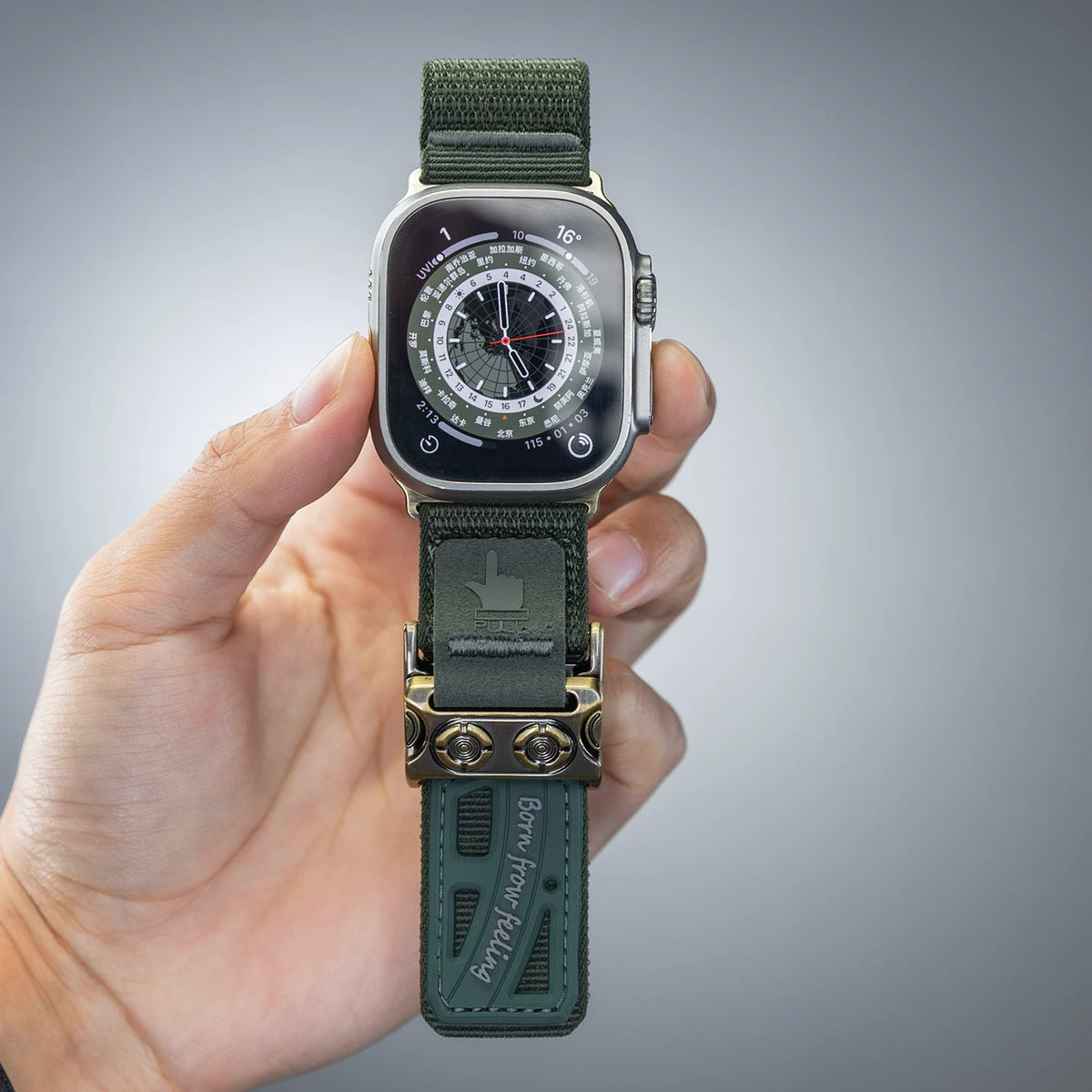 Elastic Nylon Apple Watch Band with Quick-Release Buckle