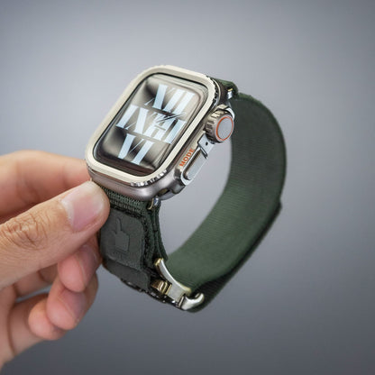 Elastic Nylon Apple Watch Band with Quick-Release Buckle