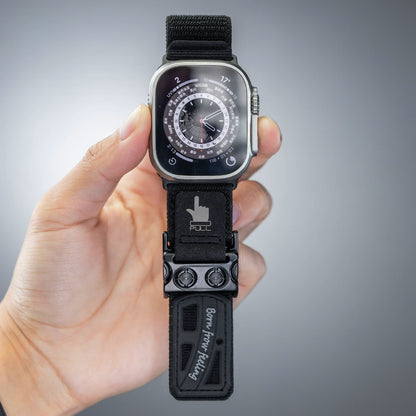 Elastic Nylon Apple Watch Band with Quick-Release Buckle