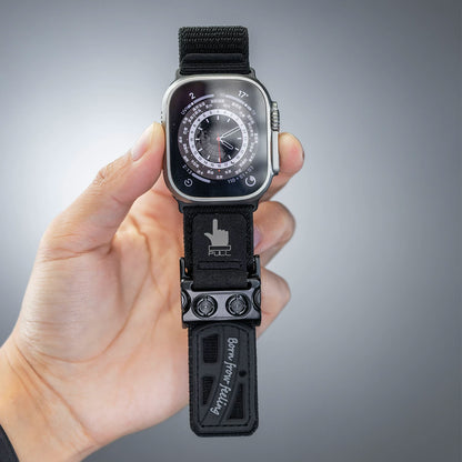 Elastic Nylon Apple Watch Band with Quick-Release Buckle