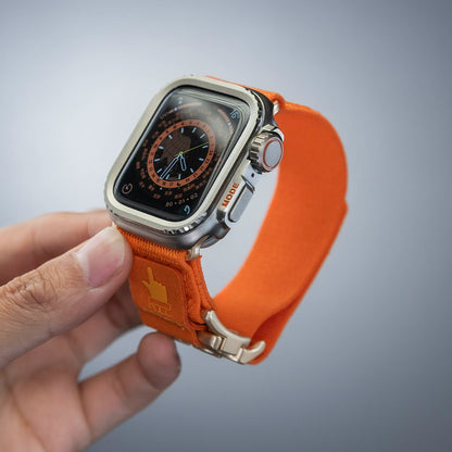 Elastic Nylon Apple Watch Band with Quick-Release Buckle