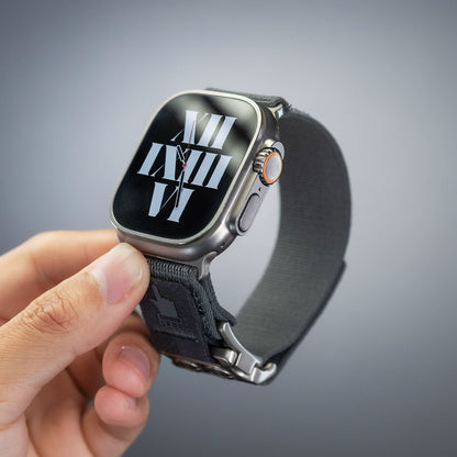 Elastic Nylon Apple Watch Band with Quick-Release Buckle