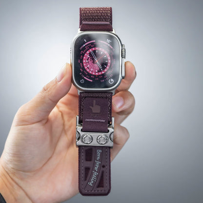 Elastic Nylon Apple Watch Band with Quick-Release Buckle